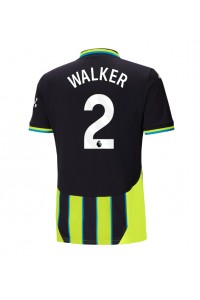 Manchester City Kyle Walker #2 Jalkapallovaatteet Vieraspaita 2024-25 Lyhythihainen